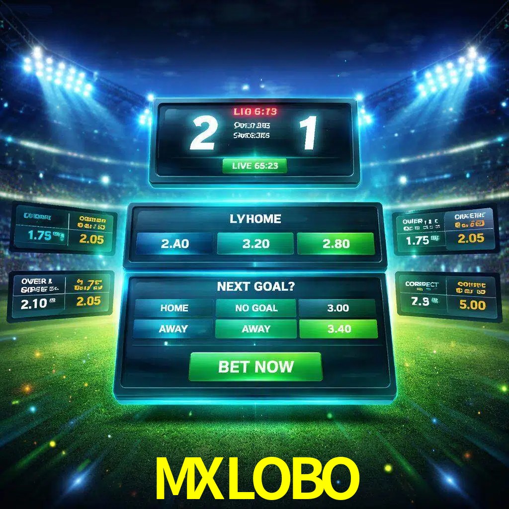 Vista de apuestas en vivo MXLOBO durante un partido en curso